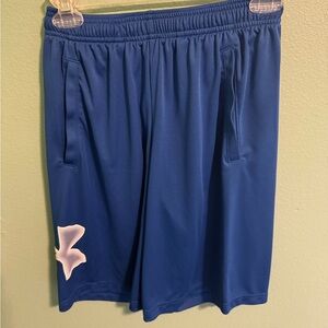 Under Armour Blue Men's Athletic Shorts with White Logo